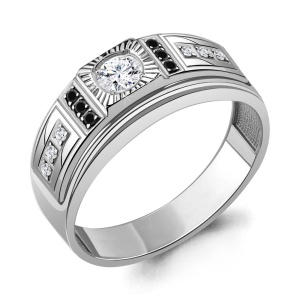 Кольцо с фианитами, 925 пробы